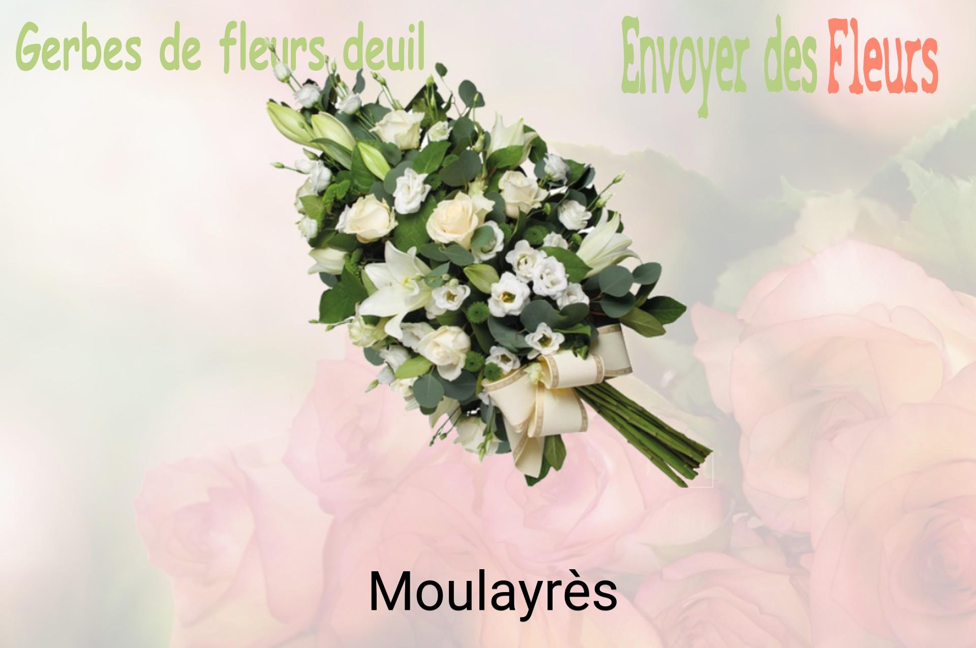 Gerbe de fleurs de deuil livrée à Moulayrès